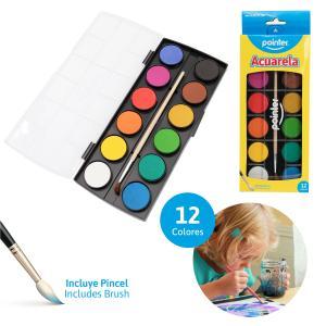 Acuarela En Blister X 12 Colores