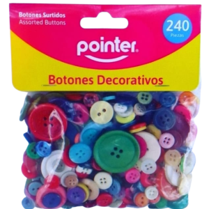Botones decorativos POINTER varios modelos plastico