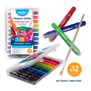 Crayones Tempera Solida x 12 POINTER