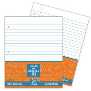 Hoja de Deberes Dali Margen Rojo x48