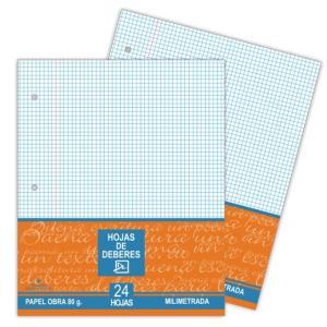 Hojas de Deberes Dali Milimetradas x24