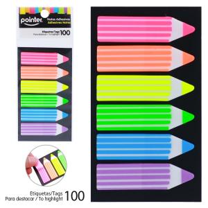 Marcadores de pagina POINTER 6 colores x 100