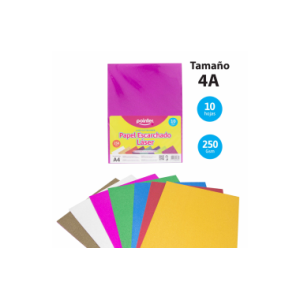 Papel ESCARCHADO laser A4 colores 250 grs