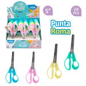 Tijeras punta roma pastel POINTER (caja x 24 )