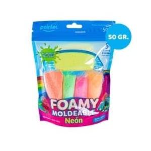 foamy moldeable x 5 colores neon 50 grs