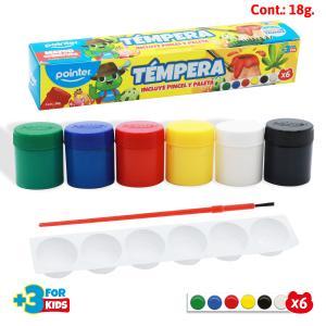 tempera POINTER x 6 surtidas